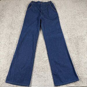 Vintage 70s Orange Tab Levis RARE Wide Leg Womens 2 Bareback Elastic Back Waist